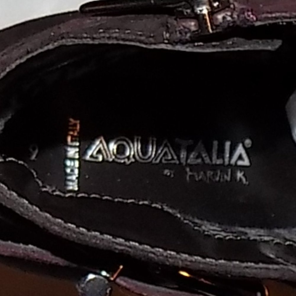 Aquatalia purple and brown suede boots made in Italy US9 - Picture 9 of 14